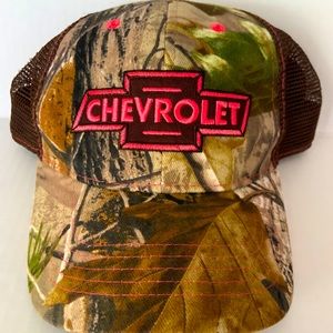 Camo Hat Pink Chevrolet Emblem